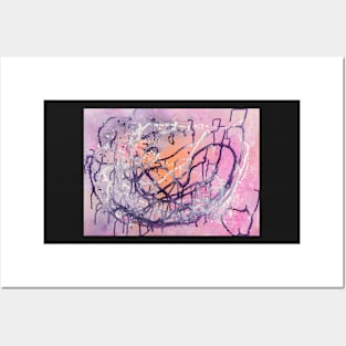 Fairy flowed abstract painting Posters and Art